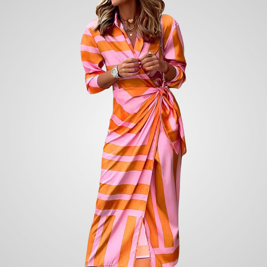 Lori | Elegantes, mehrfarbiges Kleid