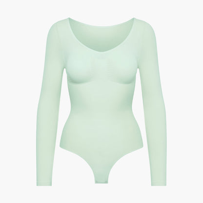 Bodysuit Sculpting Shapewear Longsleeve mit String - Secret Sale