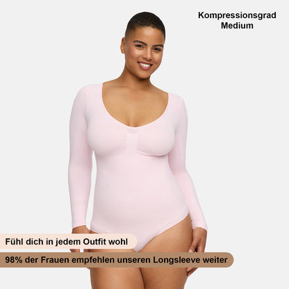 Bodysuit Sculpting Shapewear Longsleeve mit String - Secret Sale